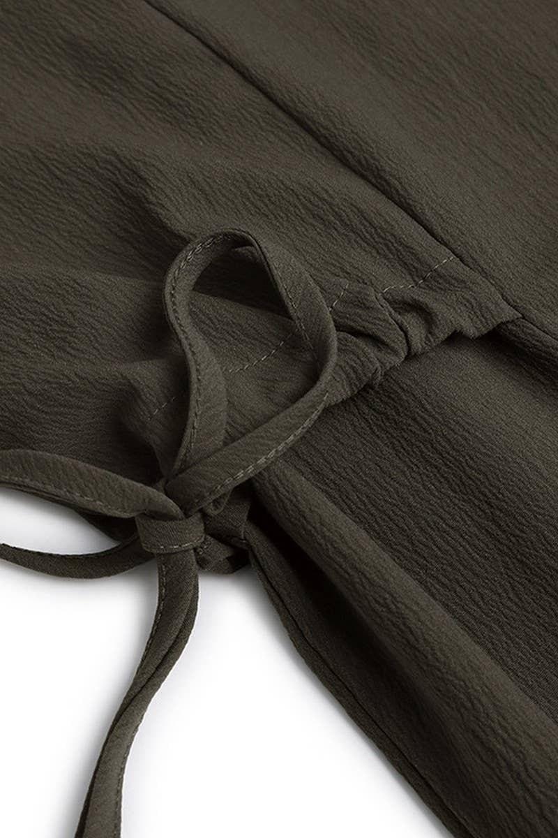 CWDSD7528_SUMMER LOOSE LONG SLEEVE POCKET DRESS