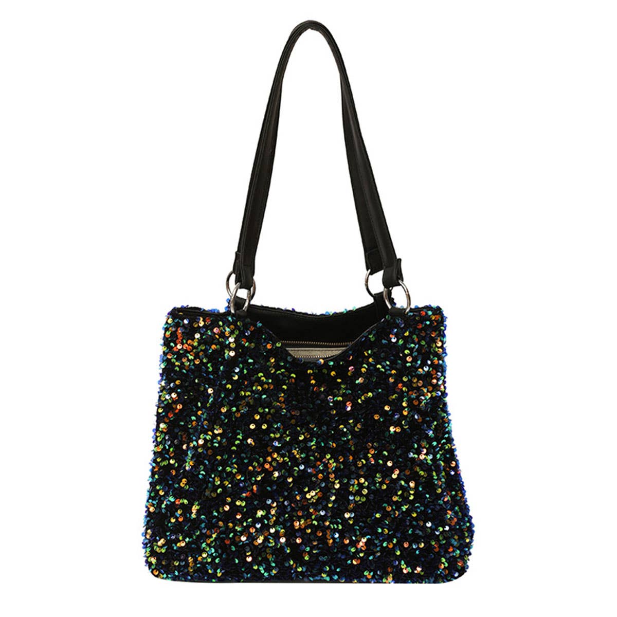 Sequined and colorful single-shoulder bag