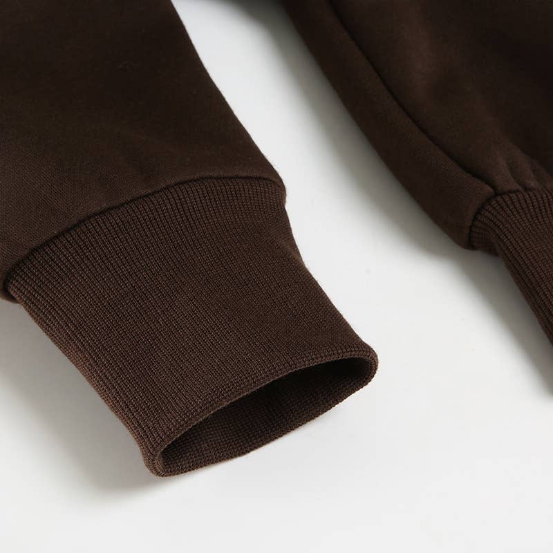 SOLID COLOR LOOSE SIMPLE ZIPPER FURRY JACKET