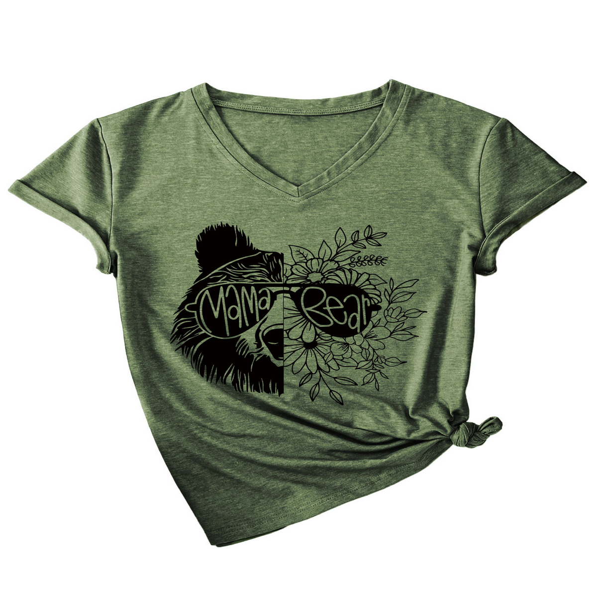 Trendy V-neck Short Sleeve Shirt for Women