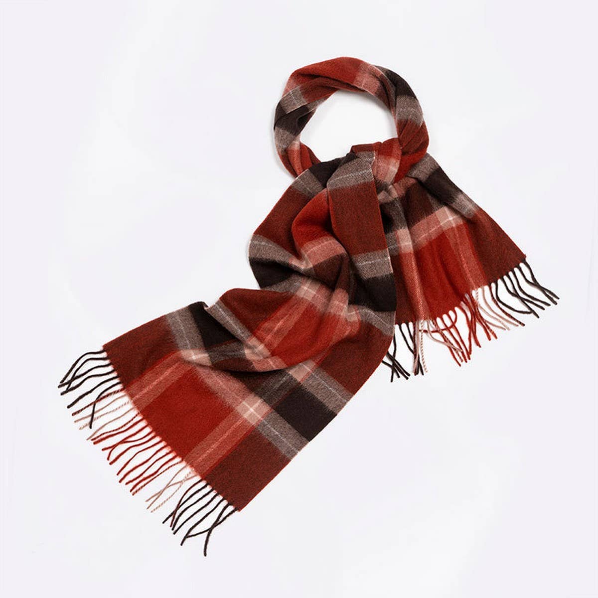 100% Wool Plaid Scarf - Unisex Warm Winter Wrap_CWASC2346