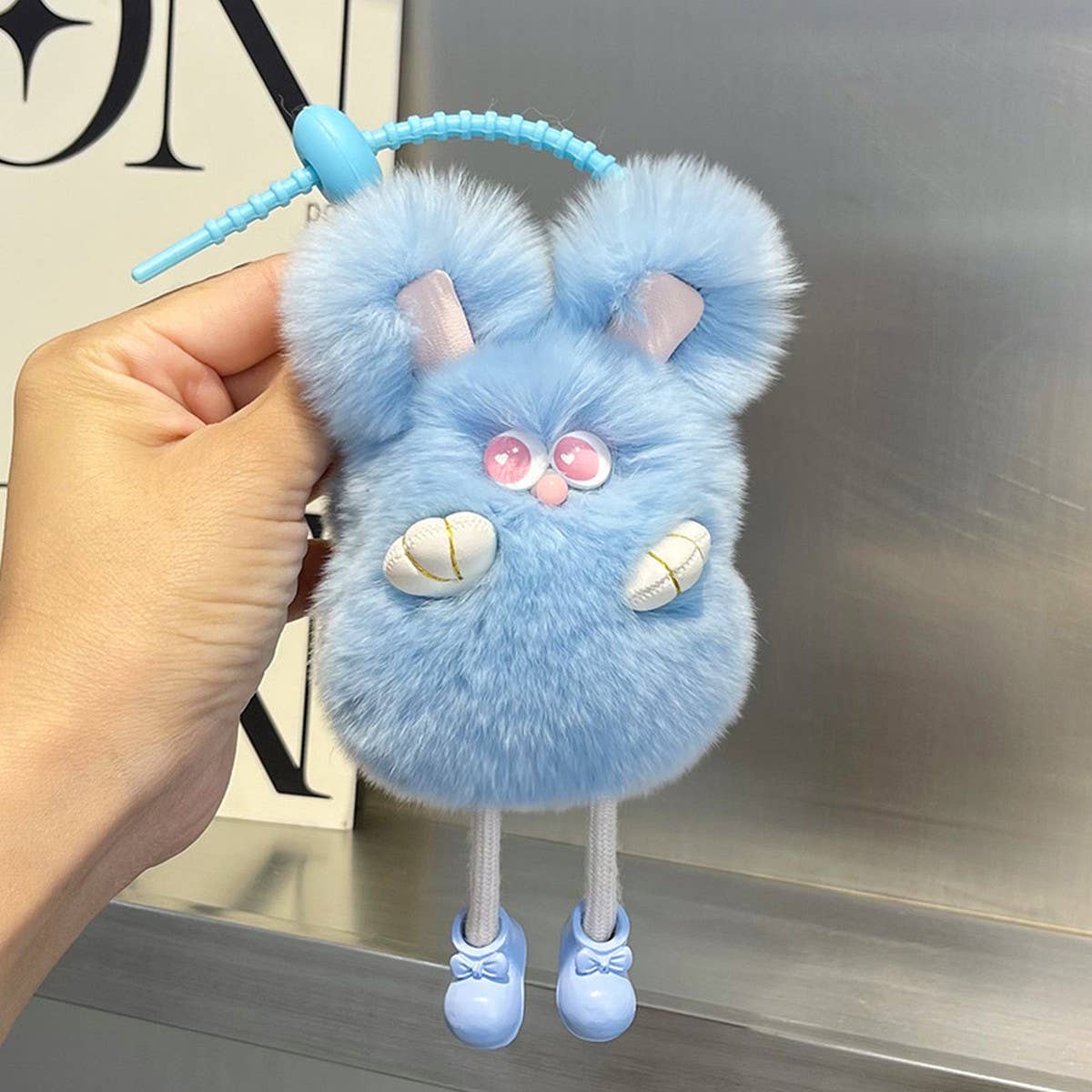 CUTE PLUSH BUNNY CAR KEYCHAIN BAG PENDANT