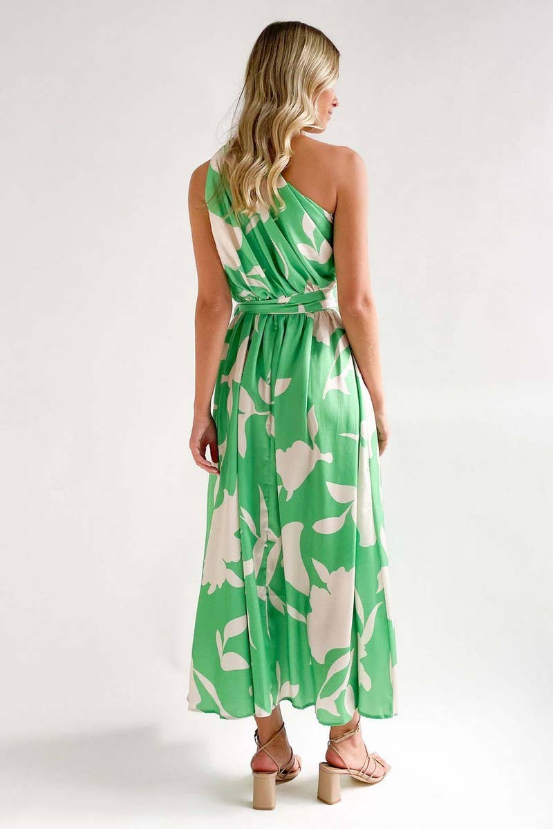 CWDMD1611_SLANT SHOULDER SLEEVELESS SEXY PRINT MAXI DRESS