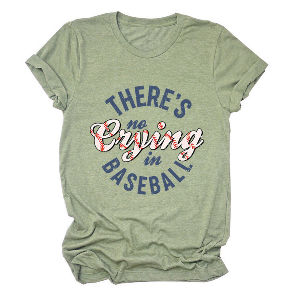 Women??¢s ?œNo Crying in Baseball??Graphic Teep_CWTTSL0481