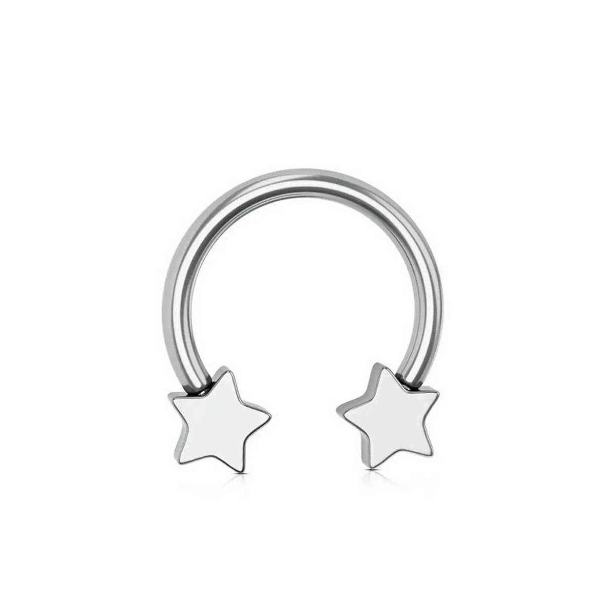 Stainless Steel Heart & Star Nose Ring Set_CWMM9516