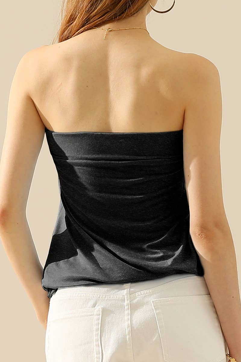 AWTTSL130_Basic Sleeveless Pleated Tube Top