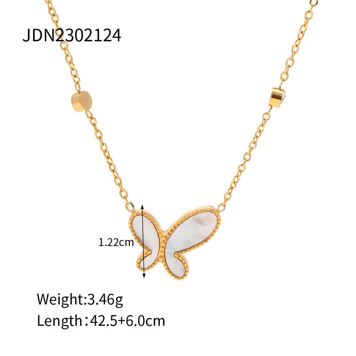 NEW BUTTERFLY DIAMOND NICHE LUXURY NECKLACE