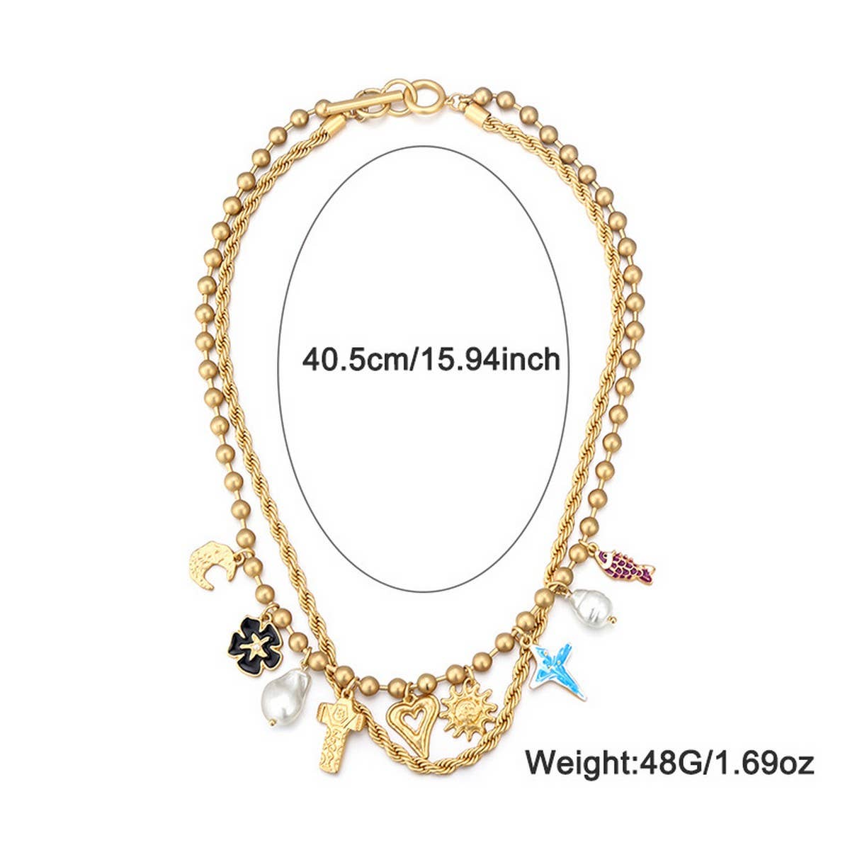 NEW FASHION MULTI-PENDANT VINTAGE NECKLACE