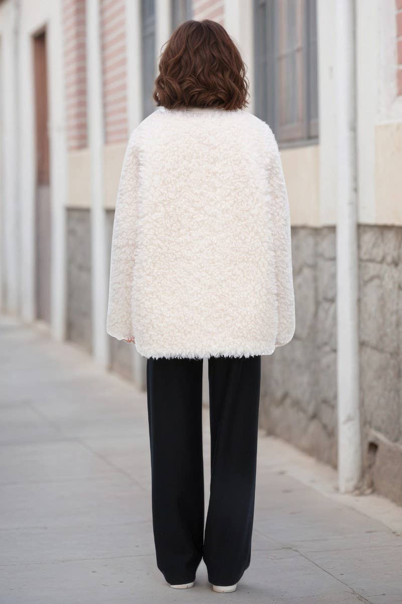 CWOCAL2321_FASHIONABLE LAMBSWOOL THICK LOOSE COAT