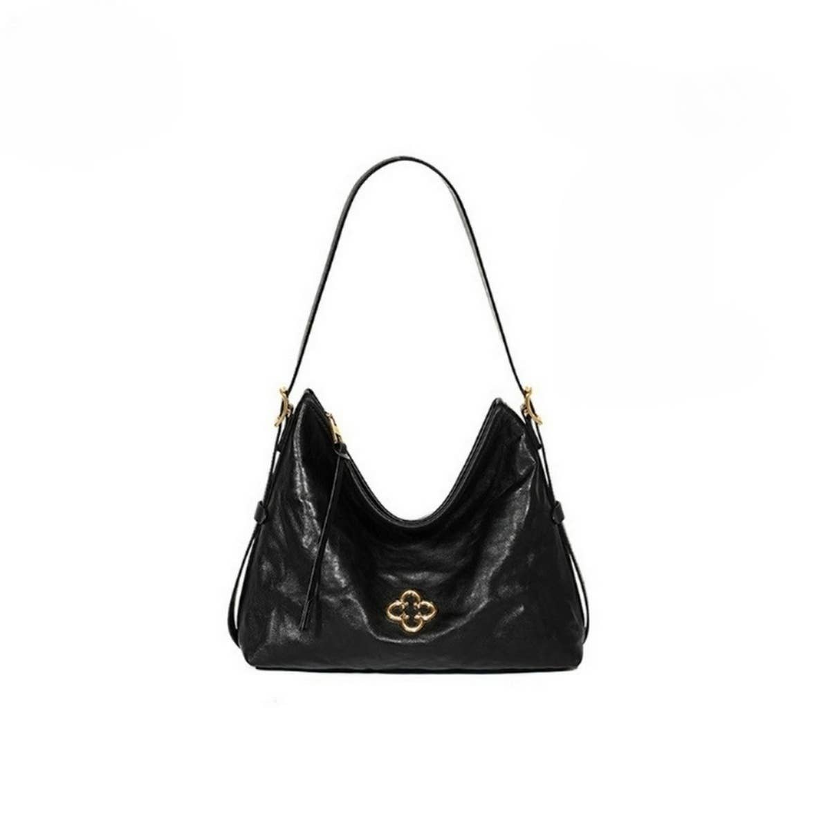 Vintage Ruched Tote ? Small Shoulder Leather Bag_CWAB5324