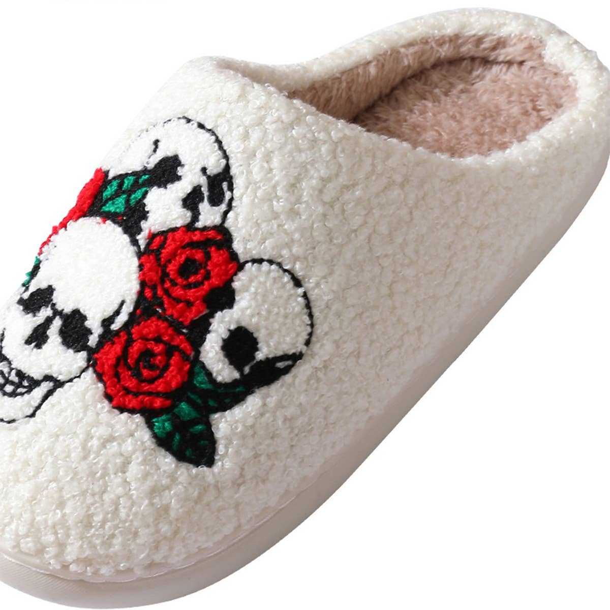 HALLOWEEN CARTOON SKULL PATTERN COTTON SLIPPERS