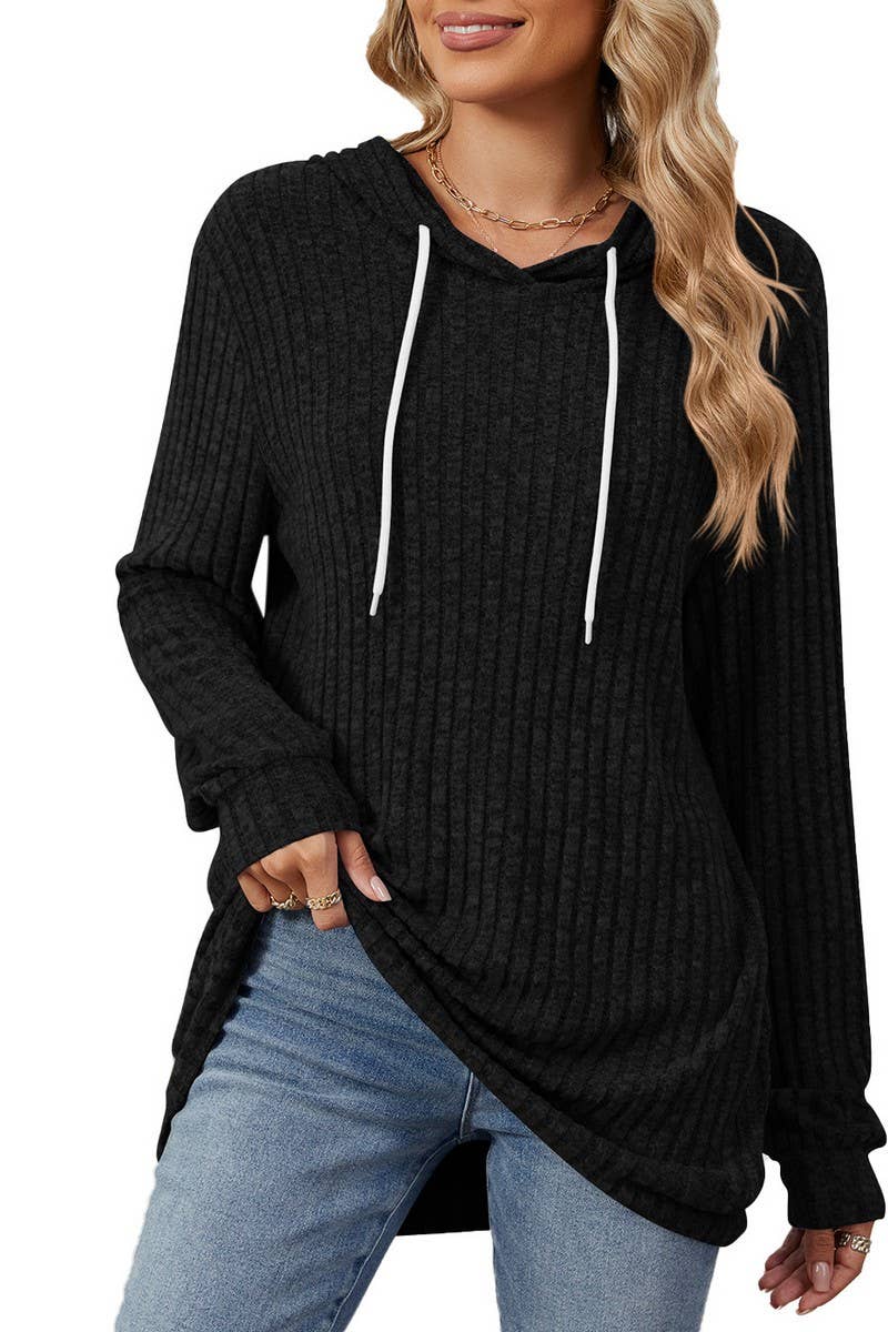 CWOHOL1110_AUTUMN AND WINTER LOOSE HOODED SWEATSHIRT