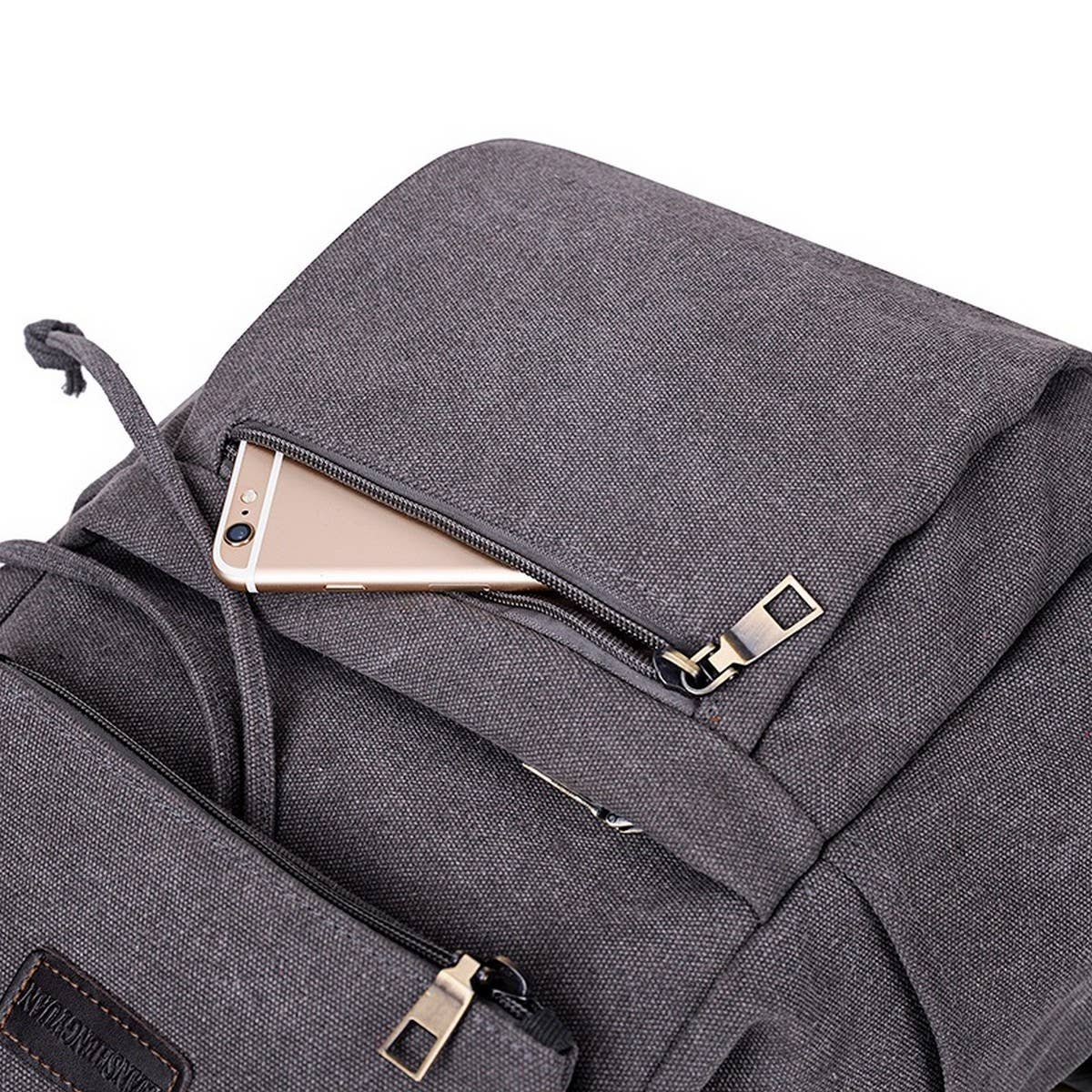 SIMPLE VERSATILE BACK-TO-SCHOOL CANVAS BACKPACK_CWAB2202
