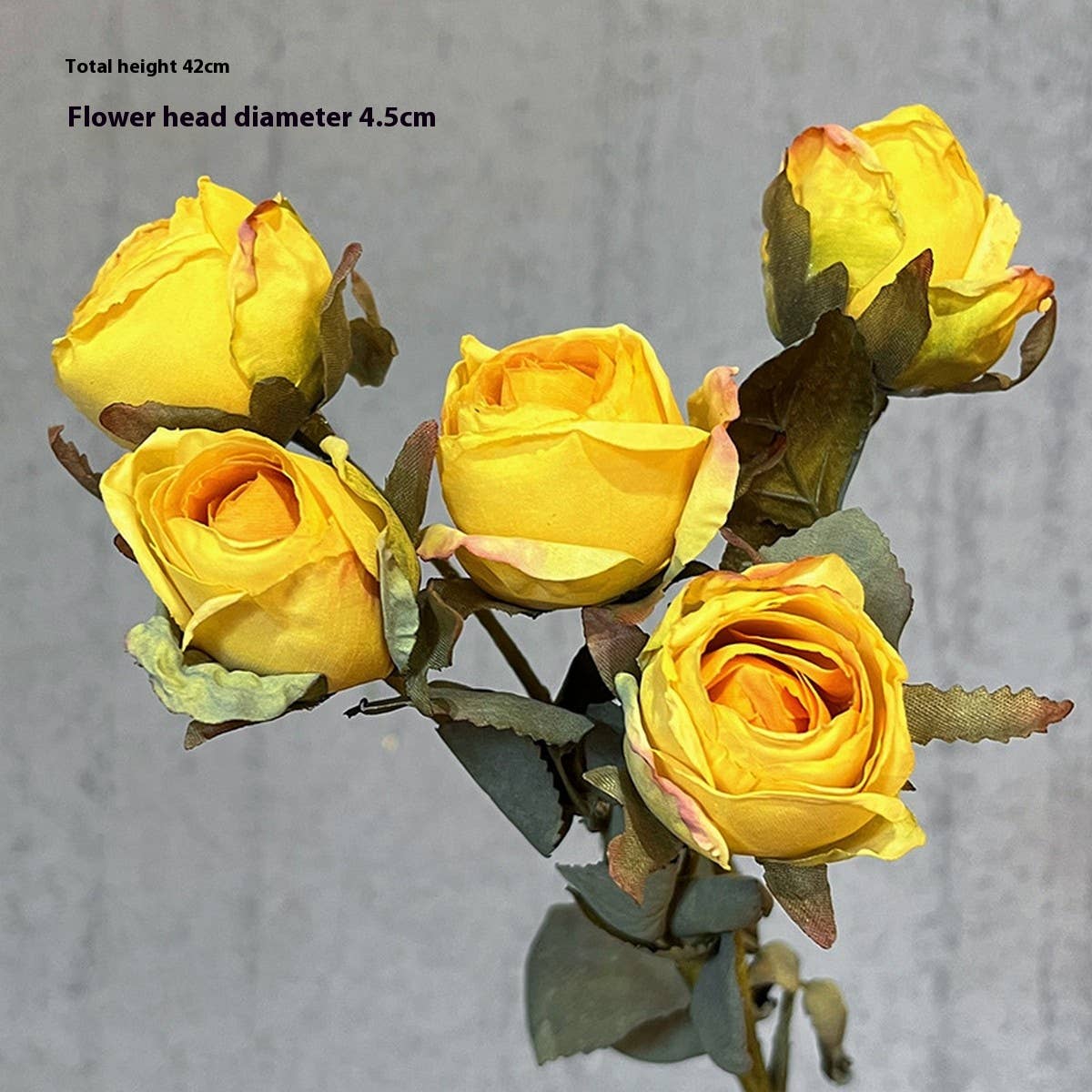 High-End Burnt Edge Rose Bouquet for Table Decor