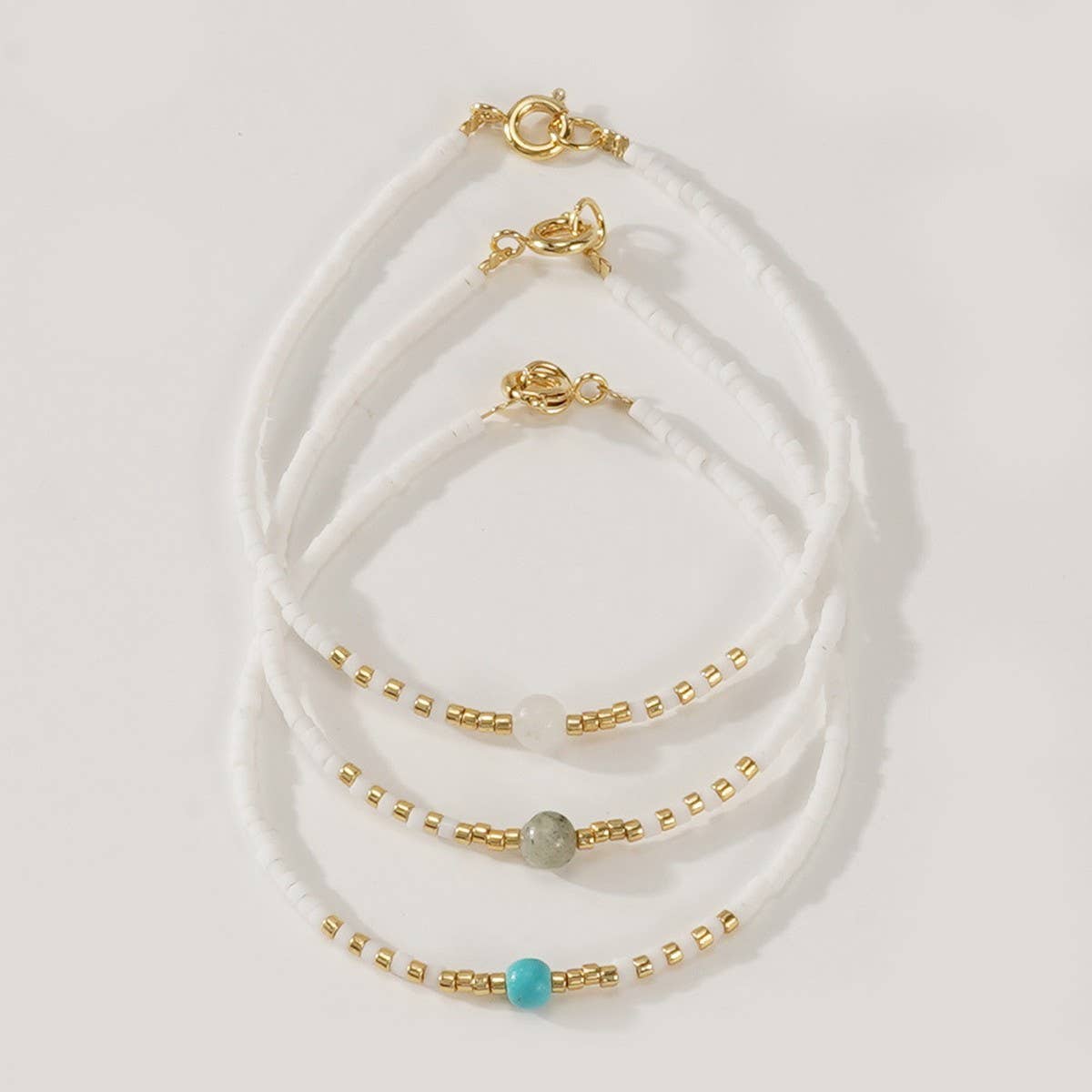 4MM POLISHED SEMI-PRECIOUS STONE BRACELET_CWMM3885