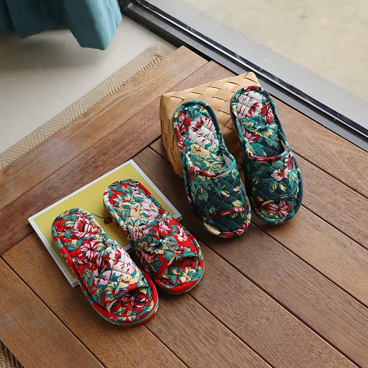 Washable Fabric Slippers for Women, Indoor Use