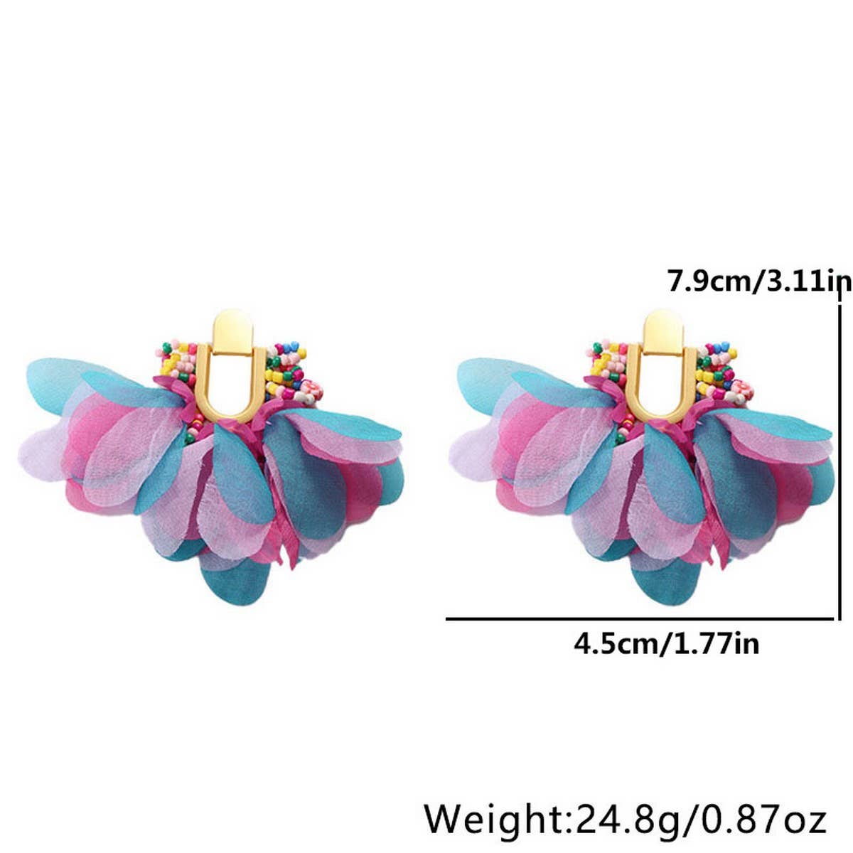 U-Shaped Beaded Tassel Earrings ? Dopamine Style