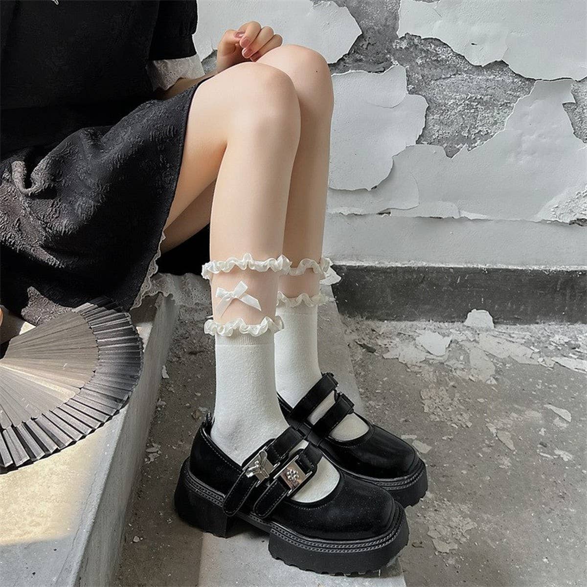 SUMMER THIN GLASS SILK LACE SOCKS LOLITA SEXY SOCKS