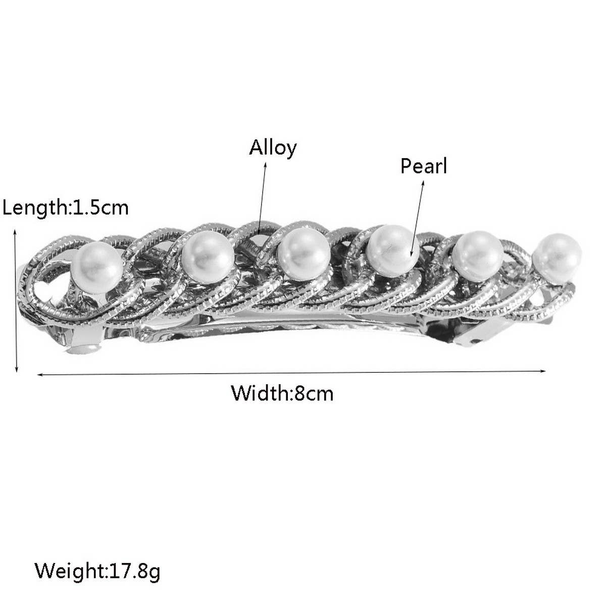 Pearl Bow Spring Hair Clip ??Sweet & Elegant_CWAHA6175