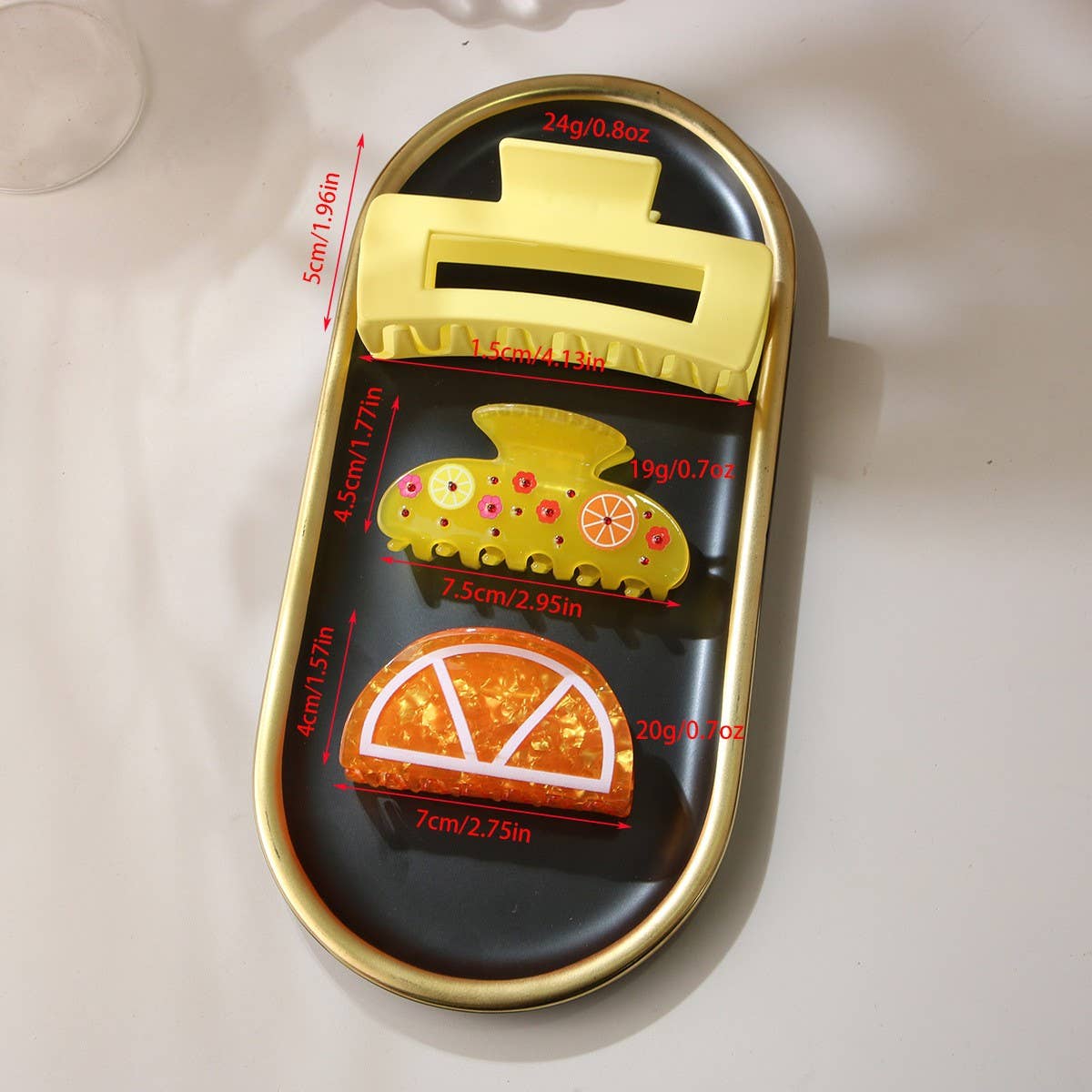 CWAHA07441_3PCS LARGE CANDY COLOR HAIR CLAW CLIP SET