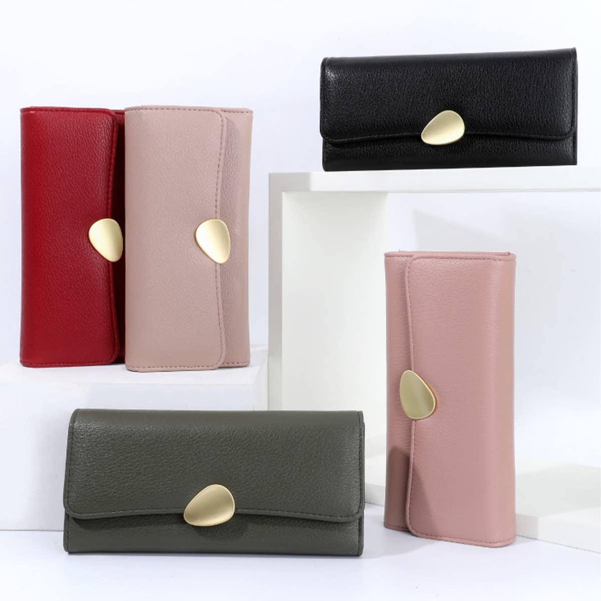 CLASSIC LITCHI PATTERN HASP WALLET_CWAB1651