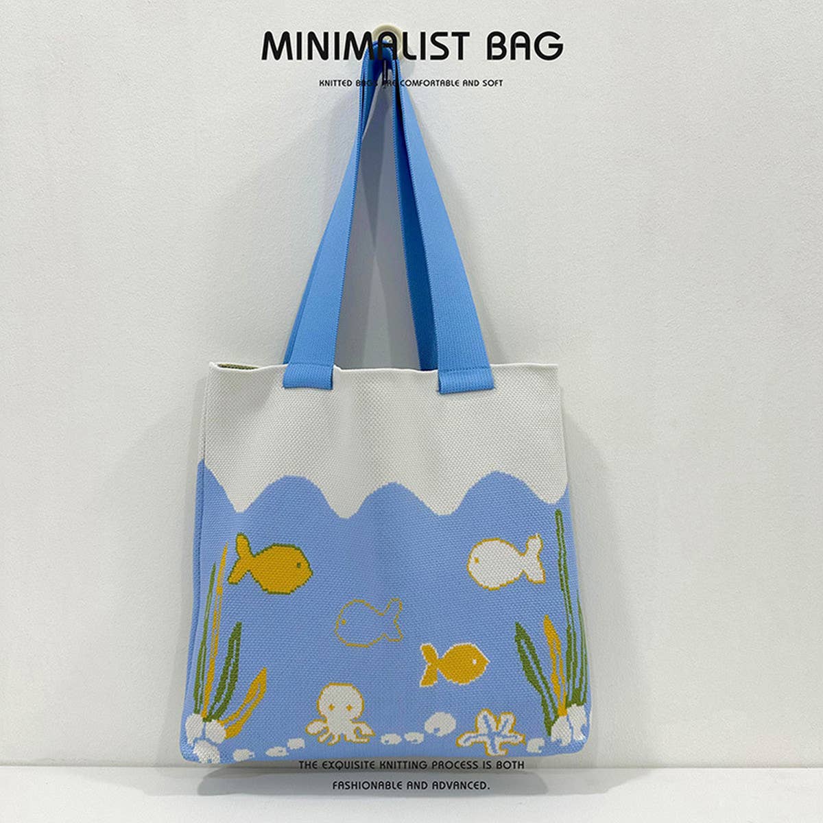 WOMEN CASUAL OCEAN OCTOPUS CARTOON HANDBAG_CWAB1534