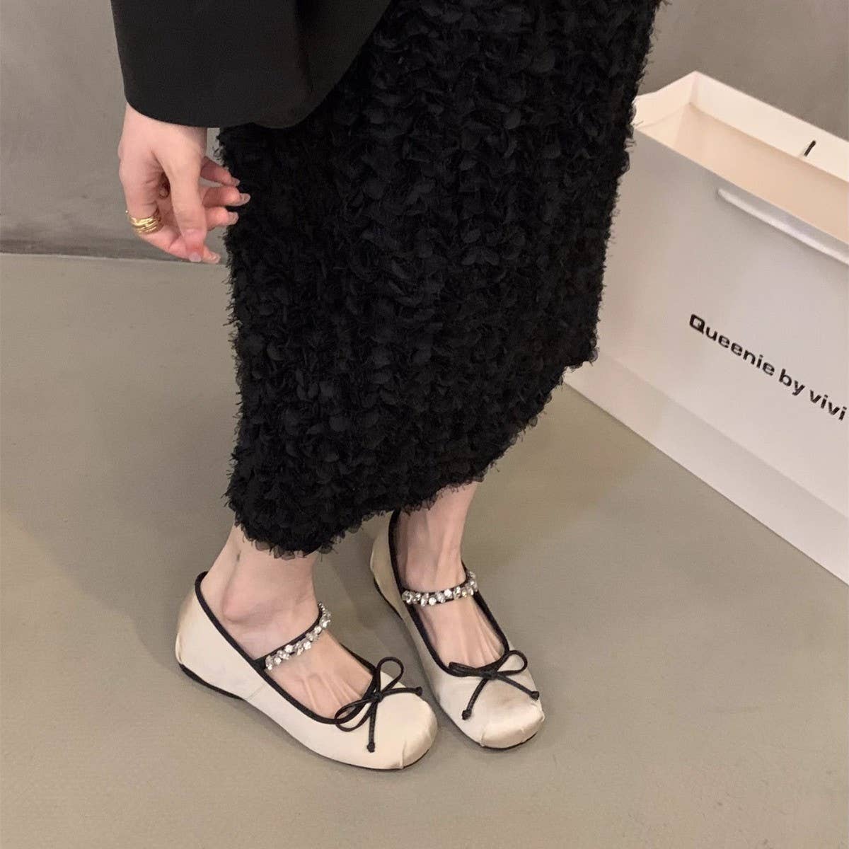 Pink Wedge Ballet Flats Mary Janes for Women_CWSHF0087