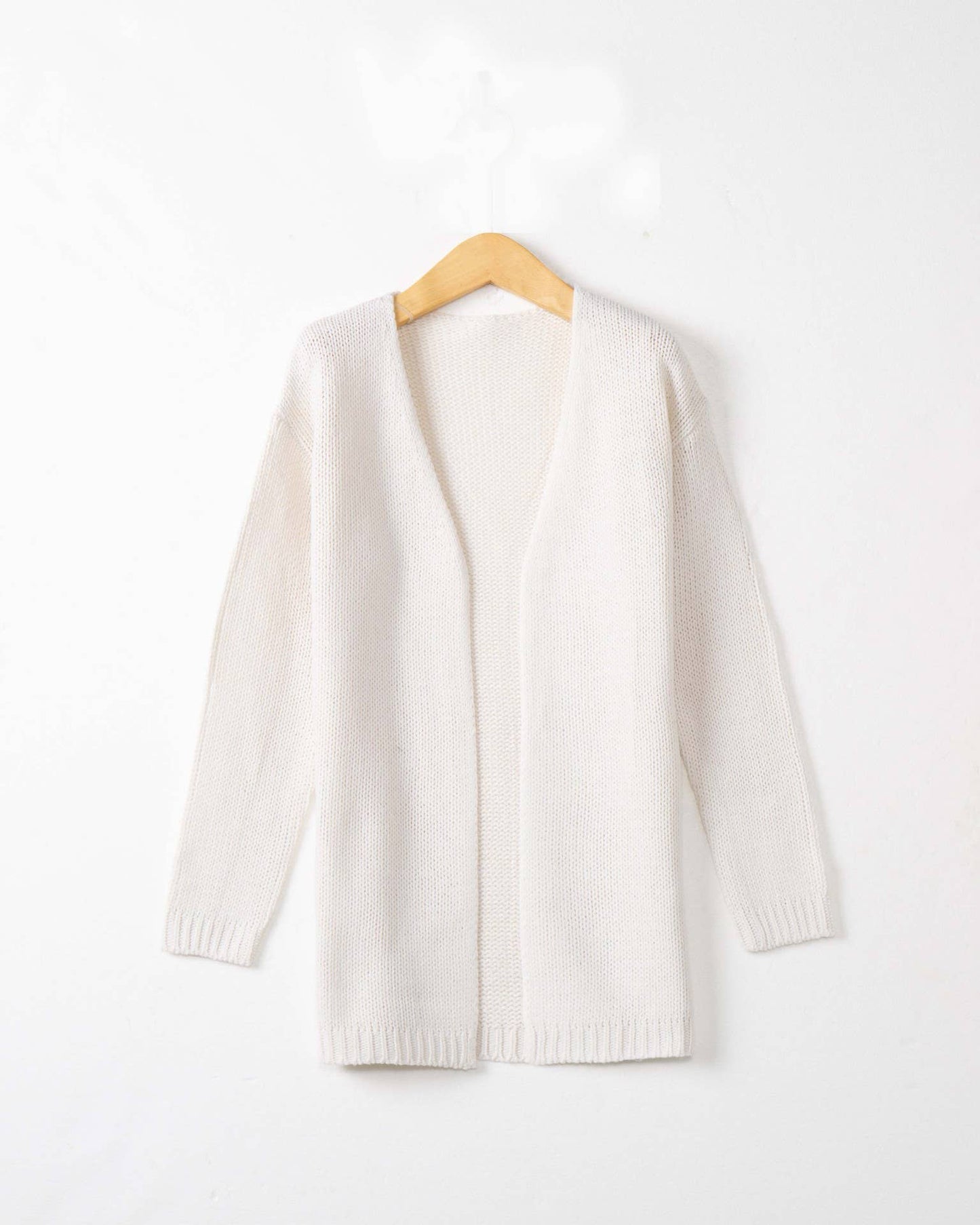 LONG SLEEVE SOLID COLOR LOOSE MID-LENGTH CARDIGAN