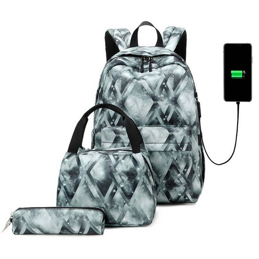 Backpacks for School, USB 3-Piece Set for Girls_CWAB5477