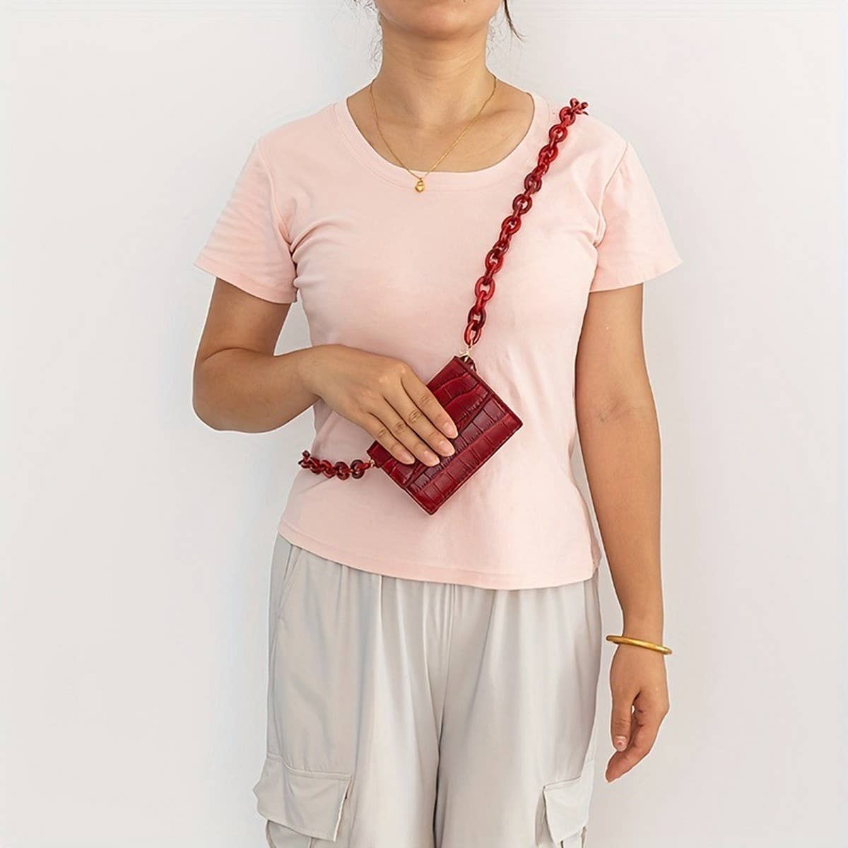 47" Oval 0.67*0.98" Acrylic Chain Bag Strap_CWMM5099