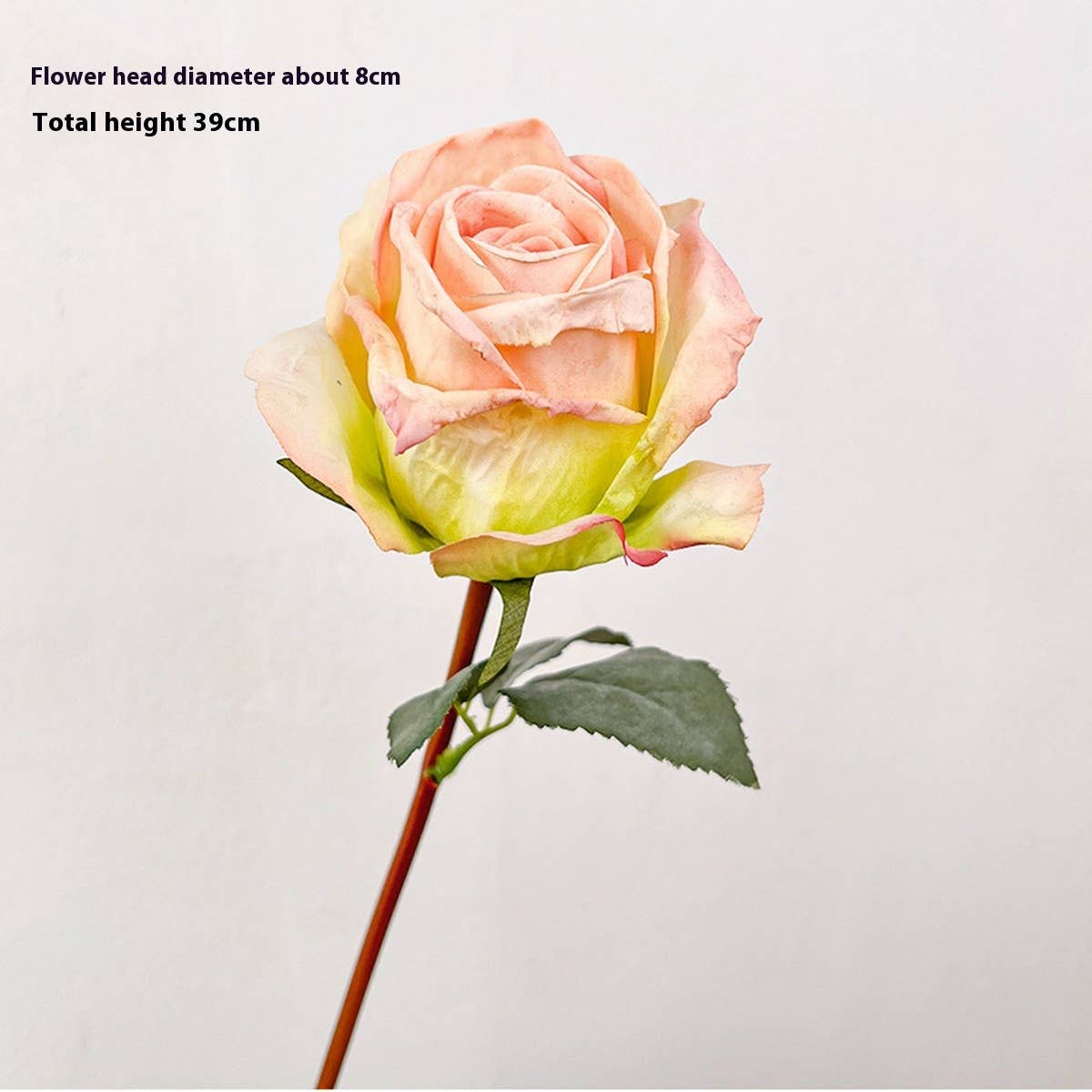 Burnt Edge Rose Bouquet Artificial Flower Decor＿CWMM6478