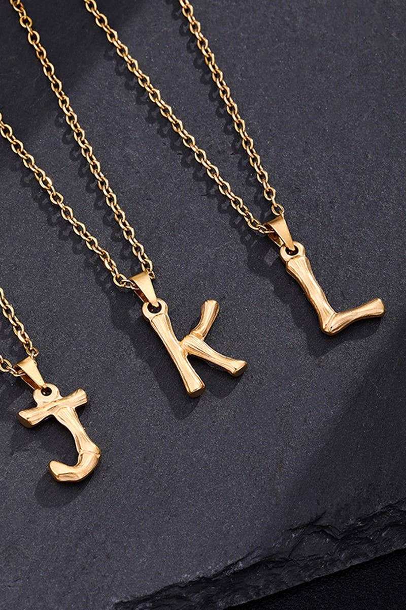 FASHION SIMPLE ALPHABET PENDANT NECKLACE_CWAJE230