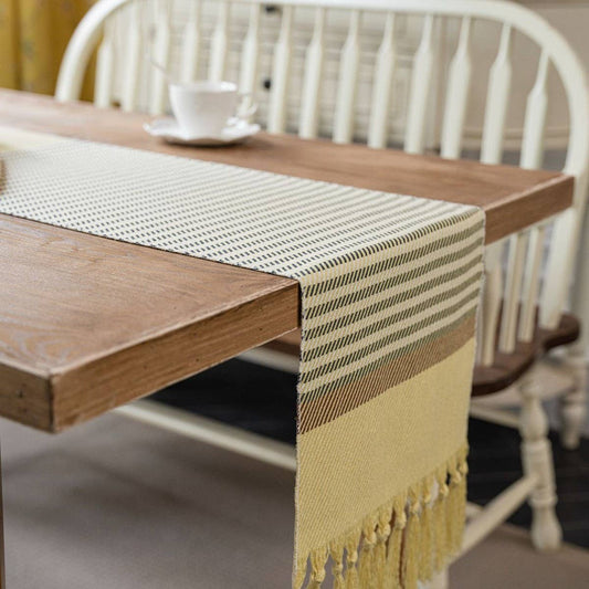 HOUNDSTOOTH TASSEL STYLISH TABLE RUNNER