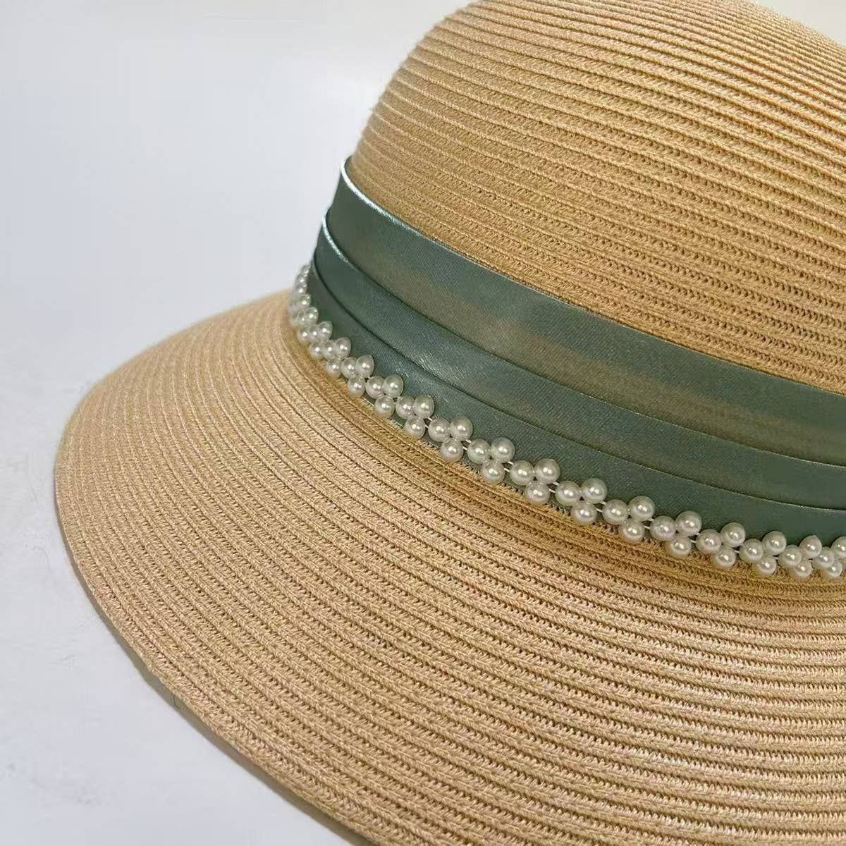 Summer ice linen elegant straw hat for women_CWAH3493
