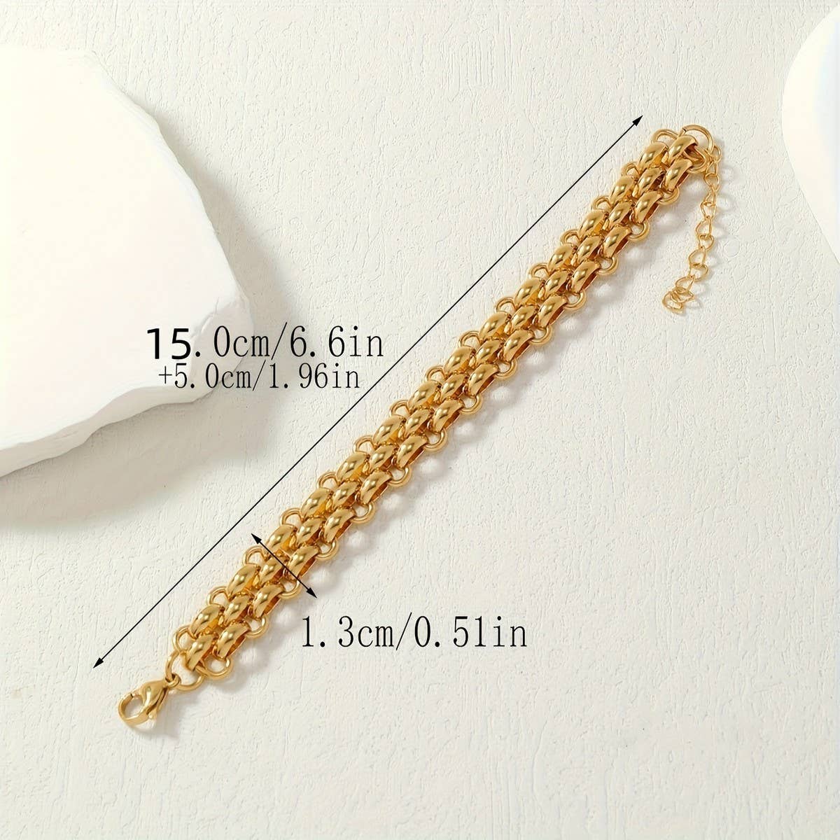 VINTAGE VACUUM PLATED 18K GOLD BRACELET