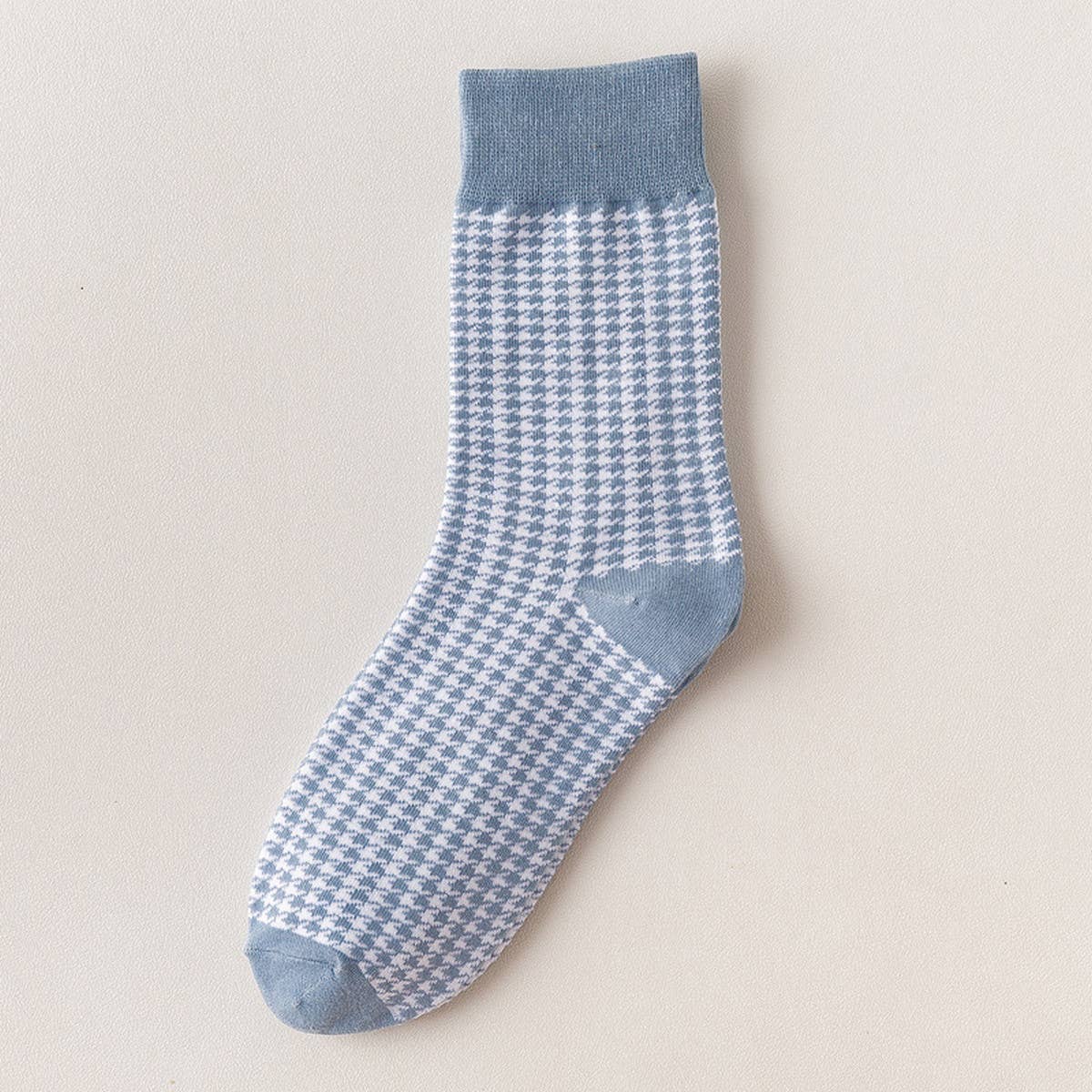 WOMEN BLUE STRIPED PLAID SOCKS