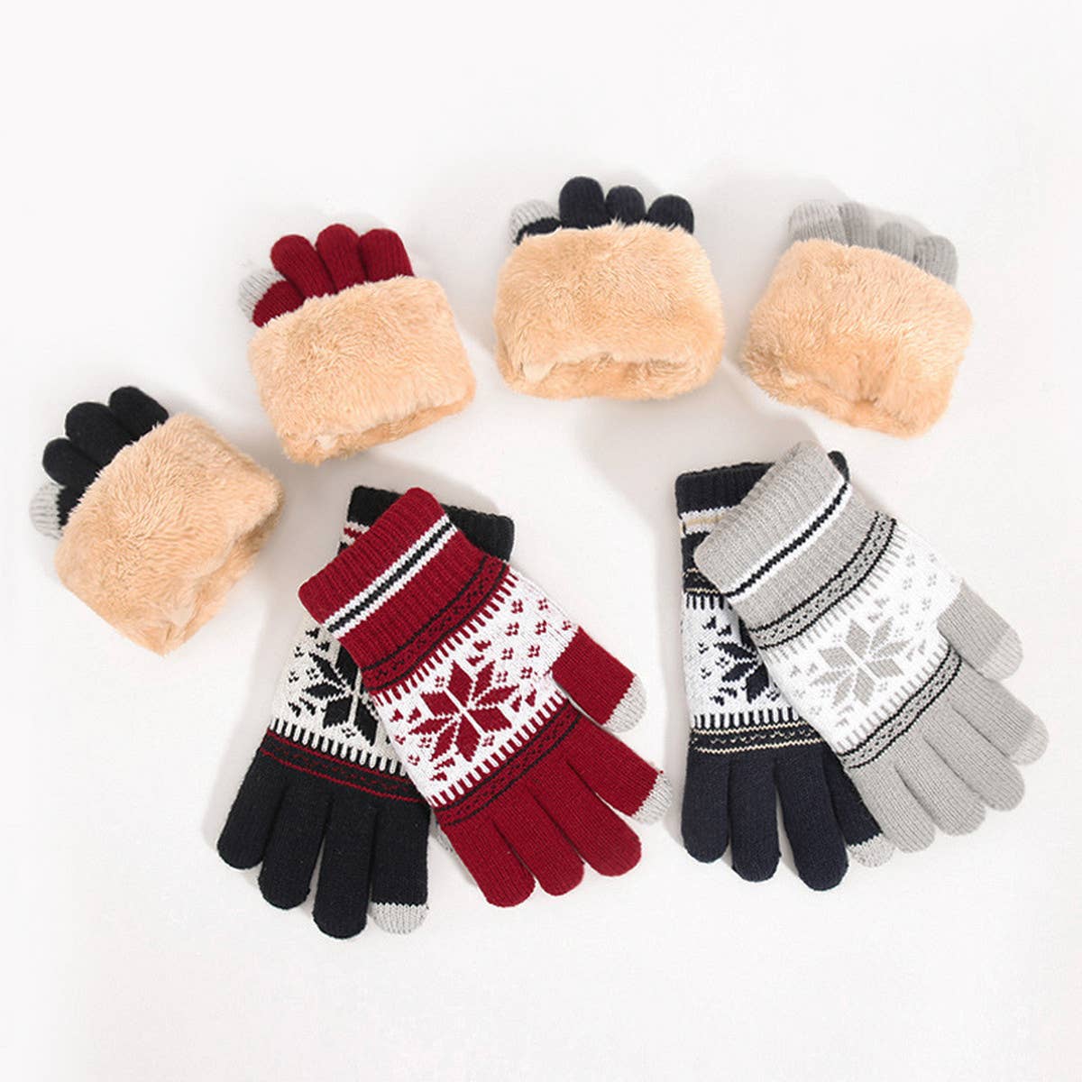 DOUBLE-LAYER COLD-PROOF WARM KNITTED GLOVES_CWAG0131