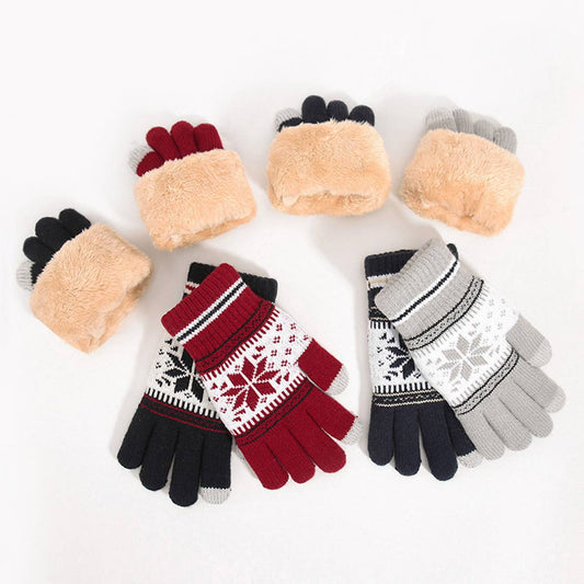 DOUBLE-LAYER COLD-PROOF WARM KNITTED GLOVES_CWAG0131