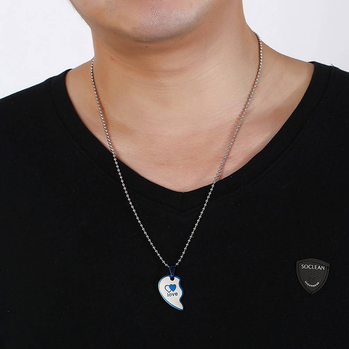 DETACHABLE HEART STAINLESS STEEL NECKLACE