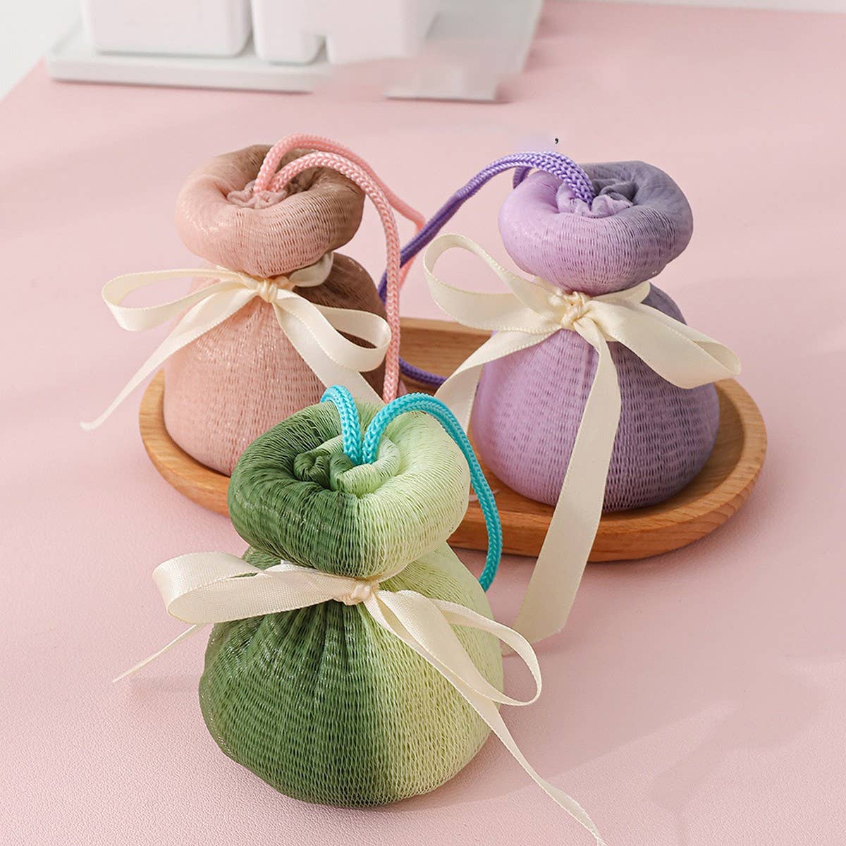 BATH POUF THICKENED TWO-COLOR BATH BALL_CWMM3368