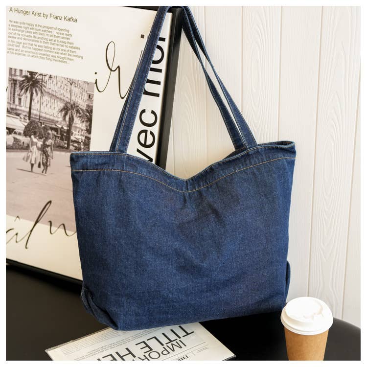 Casual denim single-shoulder underarm bag