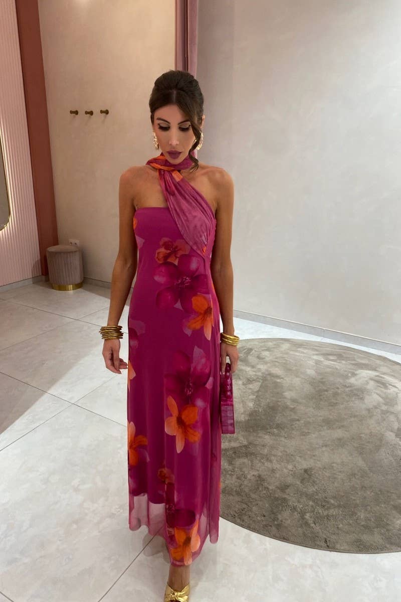 CWDMD5699_SLEEVELESS BACKLESS TIE BODYCON CASUAL DRESS