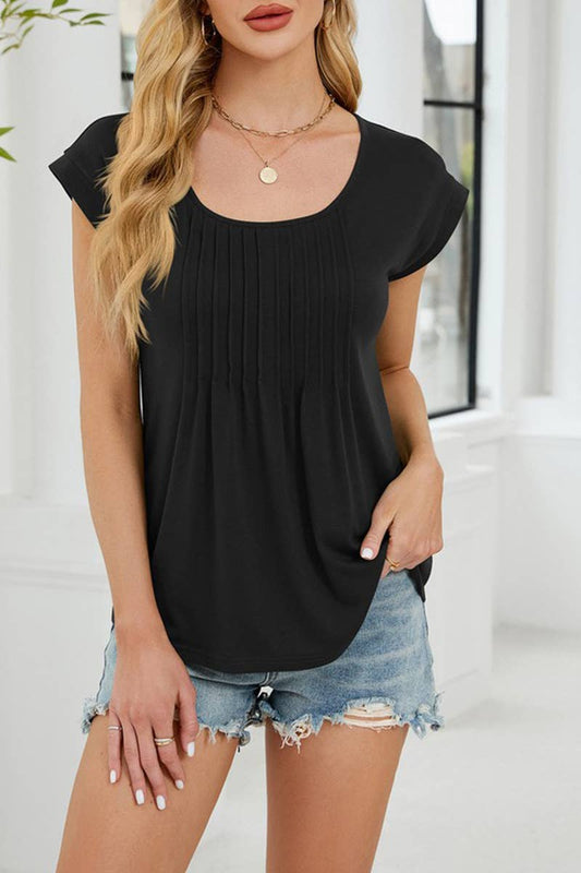 Cwtts1319_Spring And Summer Commuter Round Neck T-Shirt