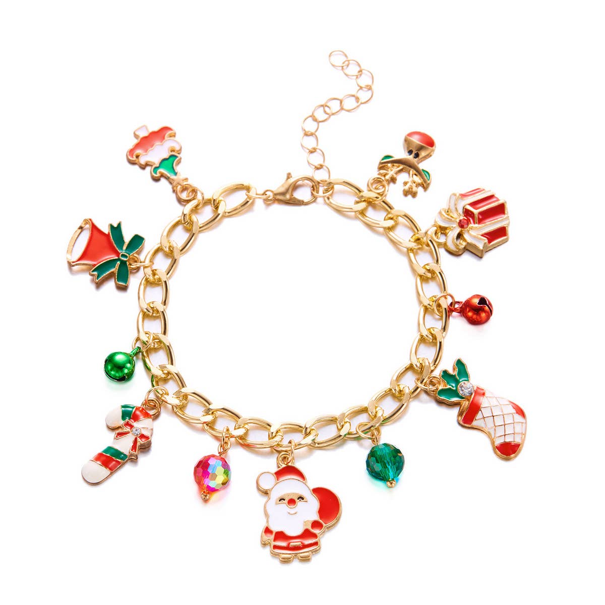 CHRISTMAS BELL WREATH PULL-OUT BRACELET