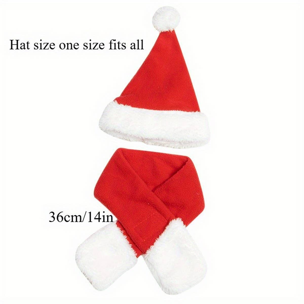 CWAH4068_CHRISTMAS PET DECORATION SUPPLIES PLUSH HAT SET