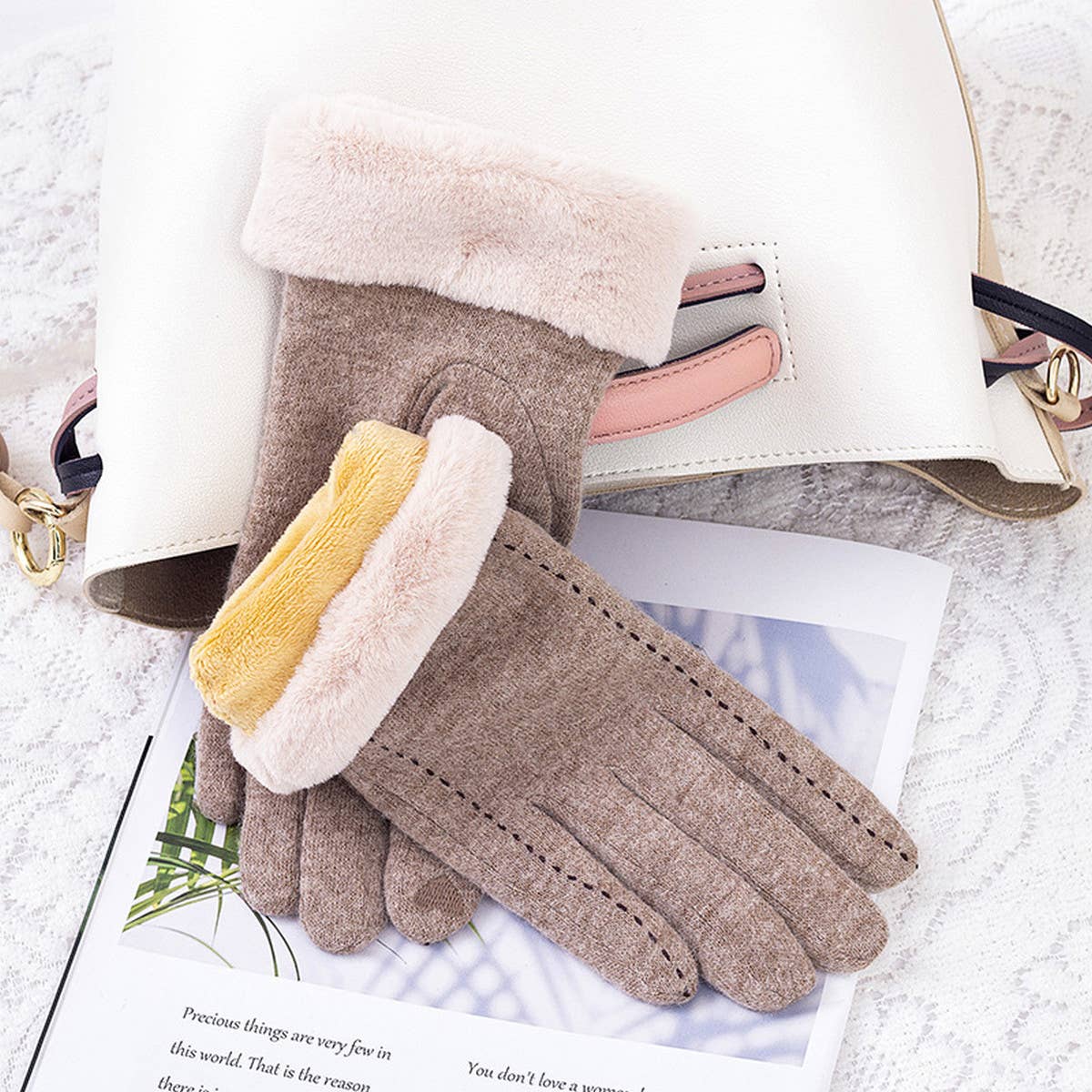 SIMPLE FLEECE WARM BREATHABLE GLOVES_CWAG0070