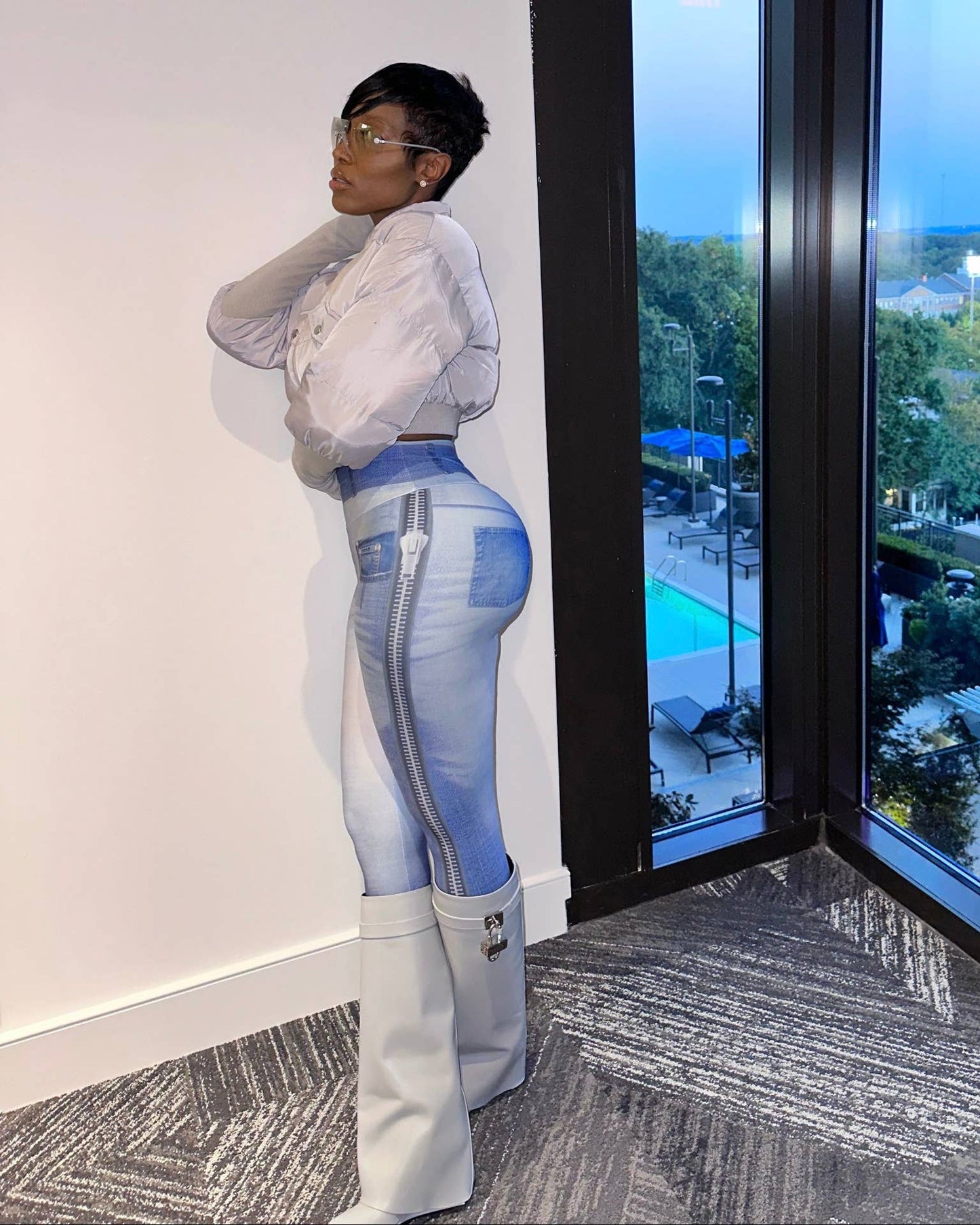 STANDING COLLAR SHORT JACKET WARM BREAD JACKET