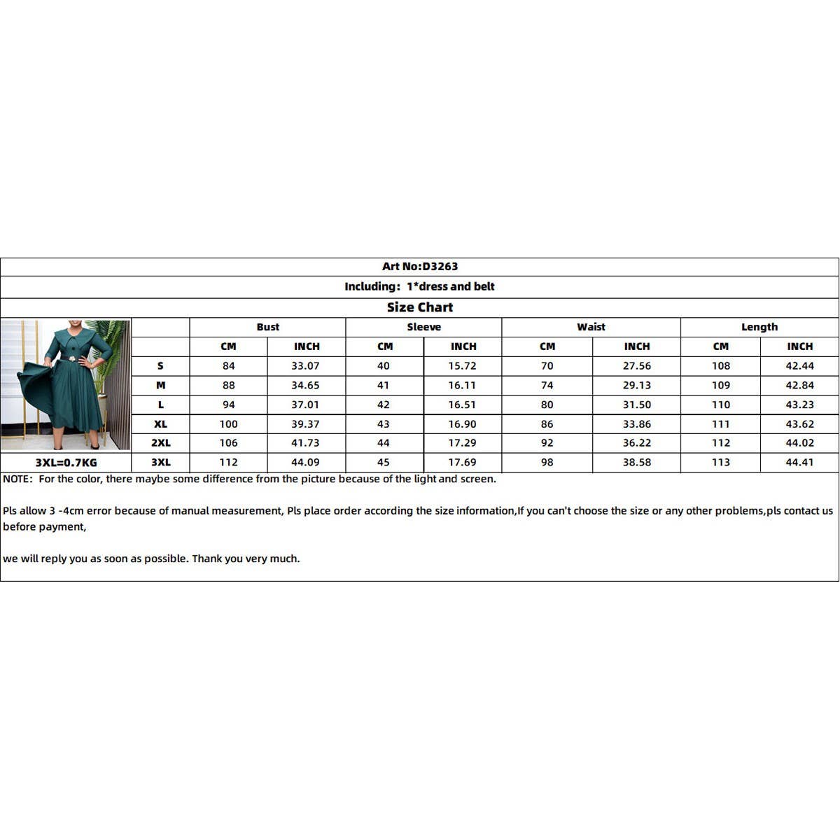 SOLID COLOR FASHIONABLE A-LINE PLUS SIZE DRESS_CWDMD3670