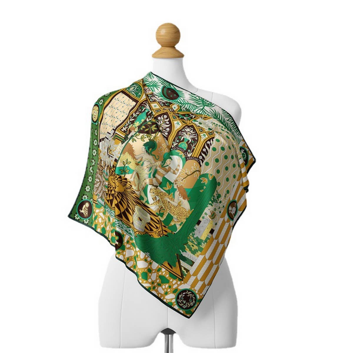 Printed Satin Head Wrap Scarf for Warmth & Style_CWASC0662