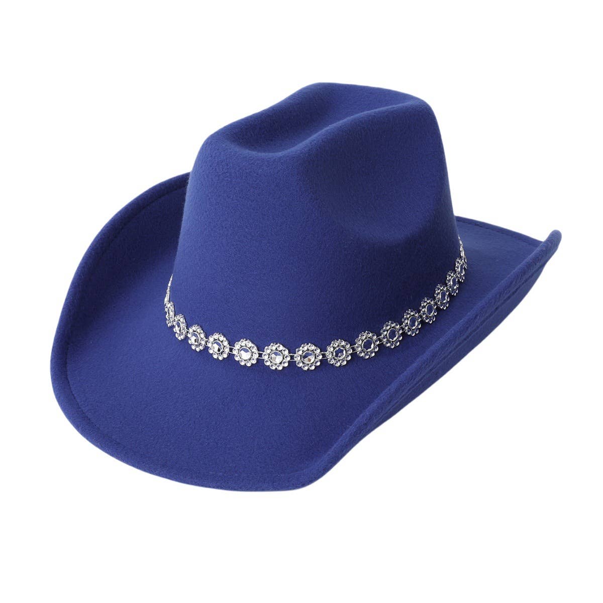 Spiral Sequin Brim Western Felt Fedora Hat_CWAH3625
